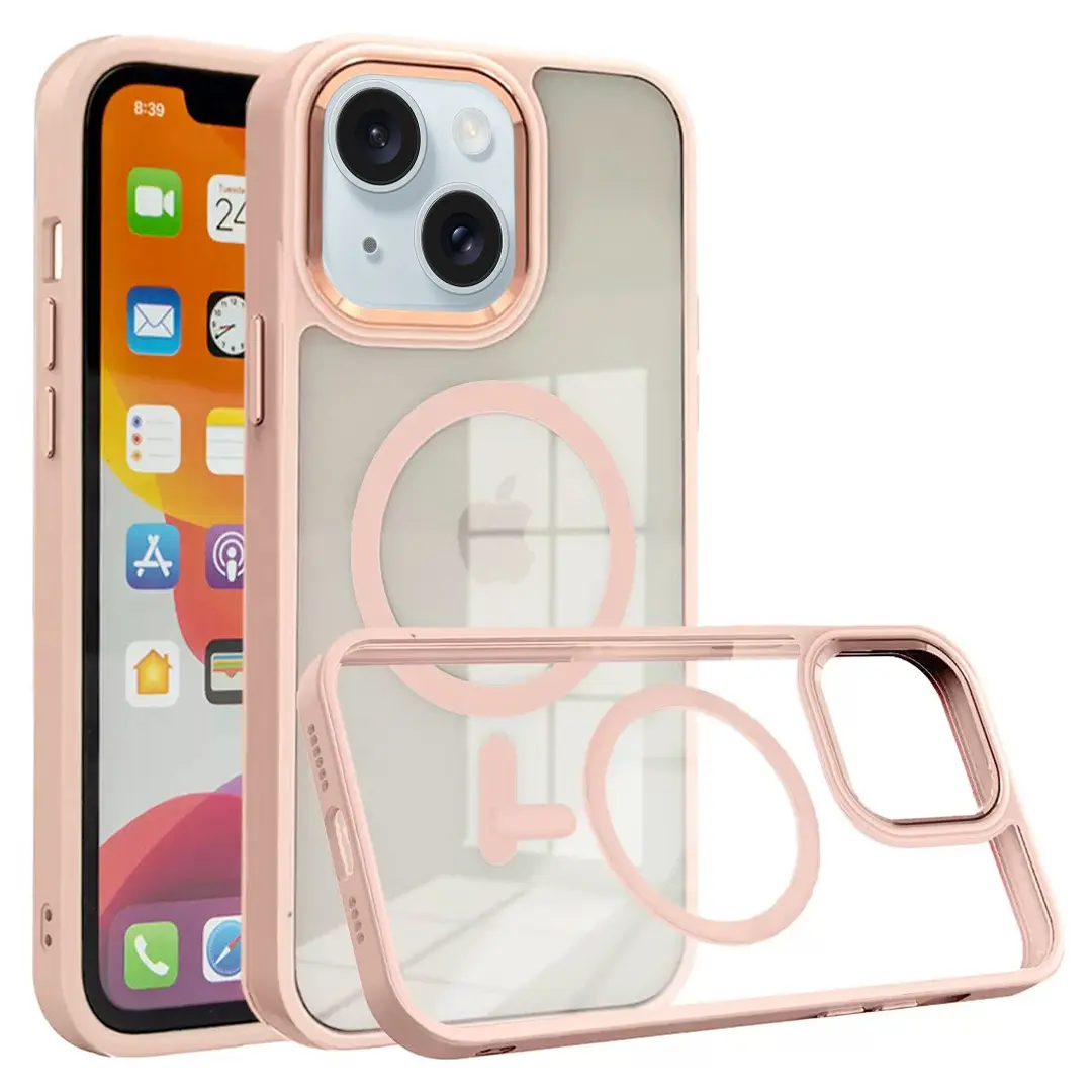 iPhone 15/iPhone 14/iPhone 13 MagSafe Clear Eco Twotone Rose Gold